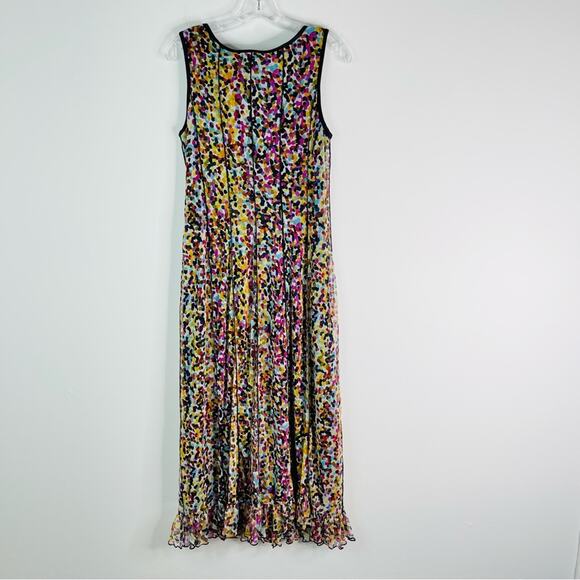 ILE NY colorful pink black white dot mesh 90s y2K maxi dress 8 - Picture 5 of 8